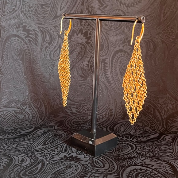 Diane Von Furstenberg Gold and Black Earrings - Picture 5 of 7